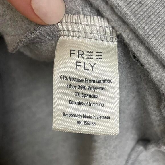 Free Fly Men’s Bamboo Lightweight Fleece Crew Heather Gray Size Large - Picture 4 of 7